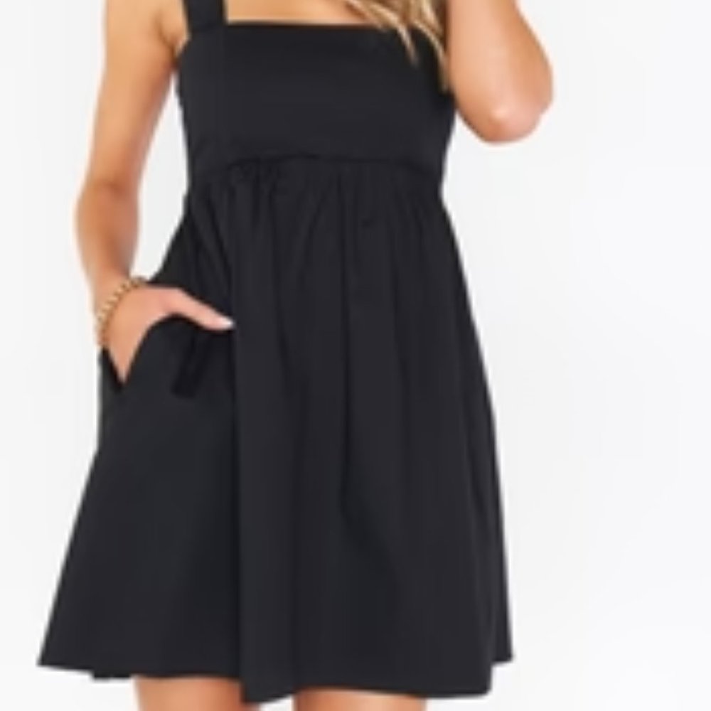 Show Me Your MuMu Black Square Neck Sundress